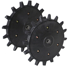 CLOSING WHEEL, YETTER TWISTER, POLY, BOLT-ON, 5/8